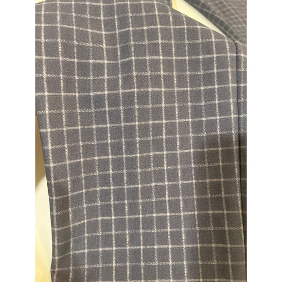 Theory Womens Gray Windowpane Check Slim Fit Pants Size 6 - Tailored Trousers Wi - Picture 3 of 10